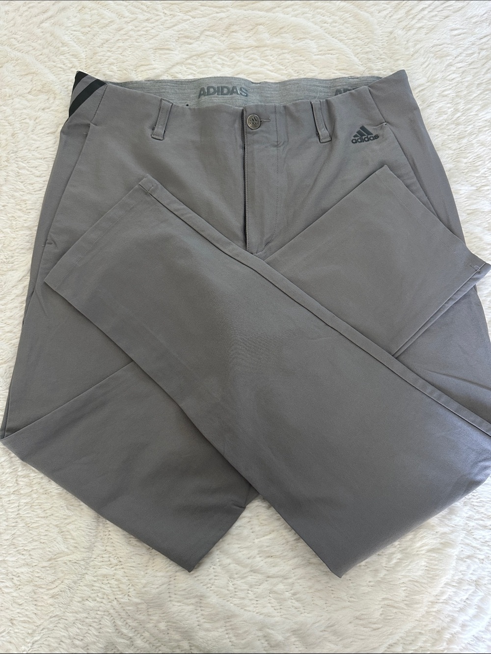 adidas Men's Gray Chino-Style Performance Pants